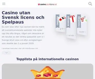 Casinoutanlicens.net Screenshot