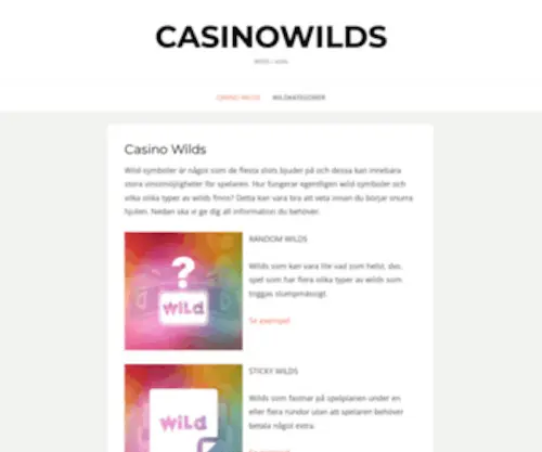 Casinowilds.com Screenshot