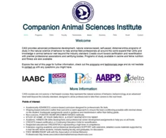 Casinstitute.com(Companion Animal Sciences Institute) Screenshot