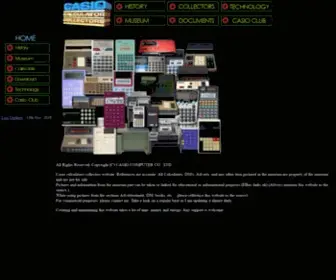 Casio-Calculator.com(Casio Calculator Collector Website) Screenshot