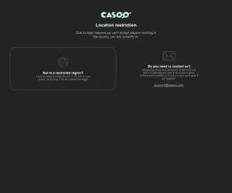 Casoo2.com(Location restriction) Screenshot