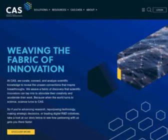 Cas.org(Empowering Innovation & Scientific Discoveries) Screenshot