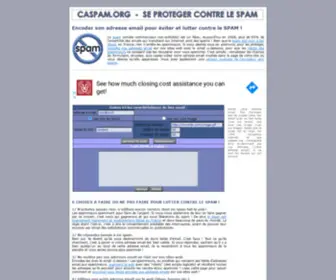 Caspam.org(Lutter contre le spam et encoder son email) Screenshot
