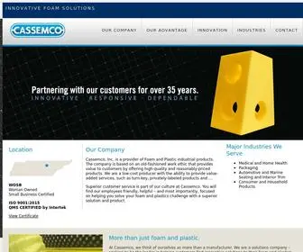 Cassemco.com(Cassemco Foam Solutions) Screenshot