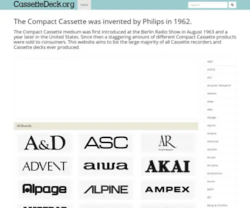 Cassettedeck.org(Vintage) Screenshot