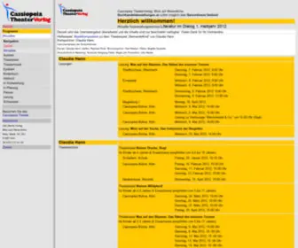 Cassiopeia-Verlag.com(Cassiopeia TheaterVerlag) Screenshot