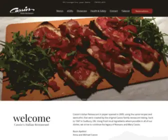 Cassios.ca(Cassios Italian Restaurant) Screenshot