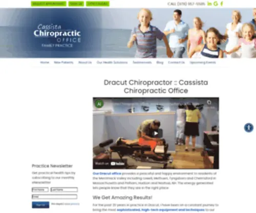 Cassistachiropractic.com(Dracut Chiropractor) Screenshot