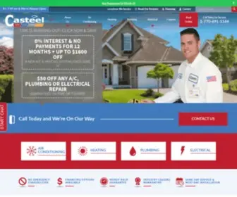 Casteelair.com(AC, Heating, Electrical & Plumbing Company) Screenshot