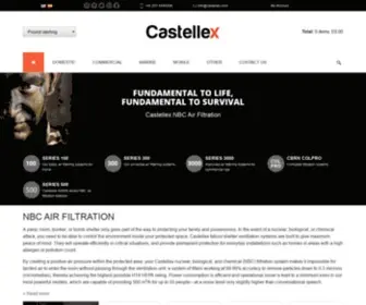 Castellex.com(Nuclear Biological Chemical Air filtration) Screenshot