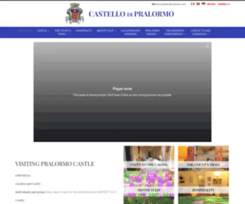 Castellodipralormo.com(Castello di Pralormo) Screenshot