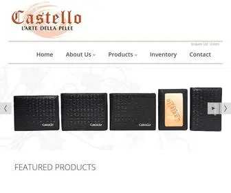 Castelloleather.com(Castello Leather Products have been a proud leather manufacturer for over 30 years) Screenshot