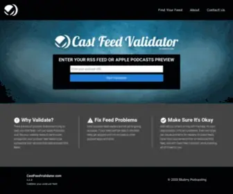 Castfeedvalidator.com(Cast Feed Validator) Screenshot