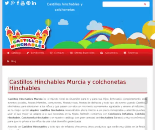 Castillos-Hinchables.org(Castillos hinchables y colchonetas hinchables en Murcia) Screenshot