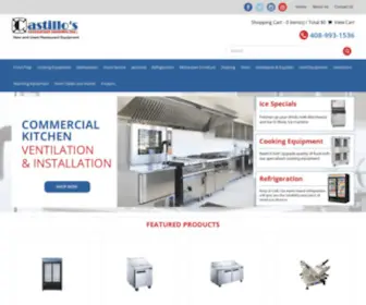 Castillosrestaurantsupplies.net(Castillo's Restaurant Supplies Inc) Screenshot