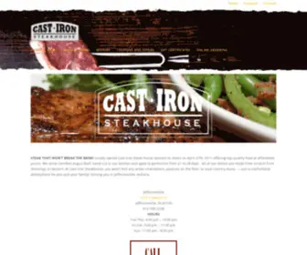 Castironsteak.com(Cast Iron Steakhouse) Screenshot