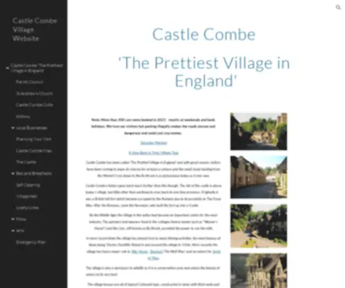 Castle-Combe.com(Castle Combe Wiltshire) Screenshot