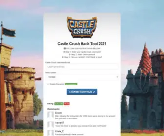 Castlecrushgems.win(Castle Crush Hack) Screenshot