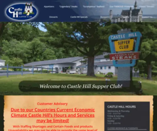 Castlehillsupperclub.com(Castle Hill Supper Club) Screenshot