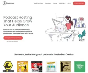 Castos.com(The podcast hosting platform for creators) Screenshot