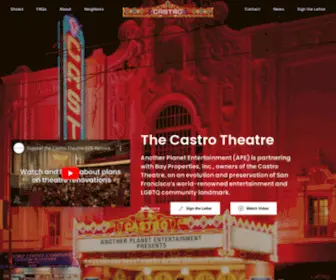 Castrotheatre.com(The Castro Theatre) Screenshot