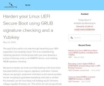 Casualhacking.io(Teddy Reed's personal blog) Screenshot