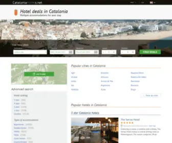 Cataloniahotels.net(Catalonia hotels & apartments) Screenshot