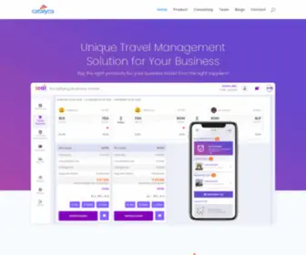 Catalyca.com(Catalyca's travel management solution Tcat) Screenshot