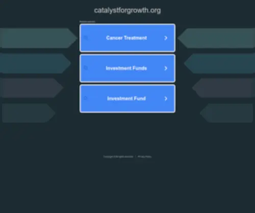 Catalystforgrowth.org(Catalyst for Growth) Screenshot