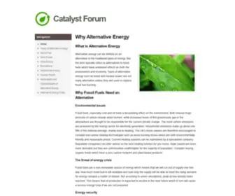 Catalystforum.org.uk(Why do we need alternative energy and why the existing energy system) Screenshot