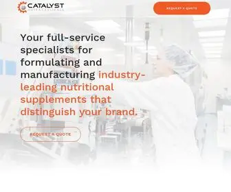 Catalystnutra.com(Catalyst Nutraceuticals) Screenshot