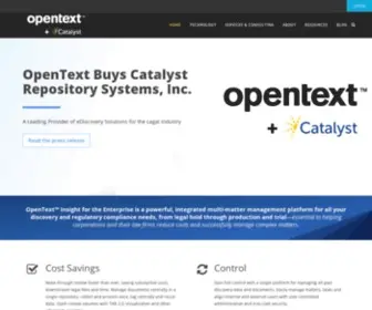 Catalystsecure.com(E-Discovery Software & Services) Screenshot