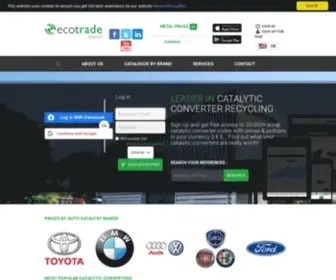 Catalyticconverterrecycling.com(Ecotrade Group) Screenshot