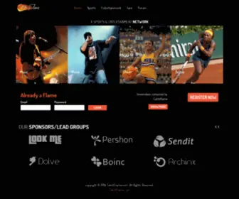 Catchflame.com(A Sports & Entertainment Network) Screenshot