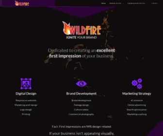 Catchingwildfire.com(Wildfire Small Business Branding and Web Design based in Kansas City) Screenshot