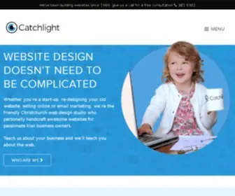 Catchlight.co.nz(Christchurch web designers for small business) Screenshot