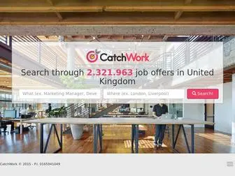 Catchwork.co.uk(Jobs, job vacancies in United Kingdom) Screenshot