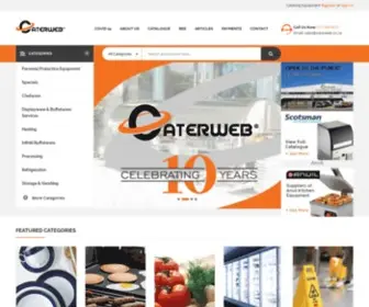 Caterweb.co.za(Catering Equipment Suppliers Johannesburg) Screenshot