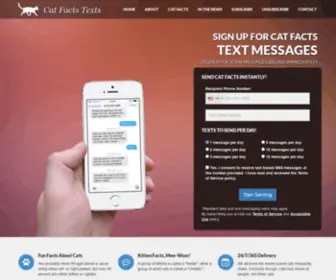 Catfactstexts.com(Cat Facts) Screenshot