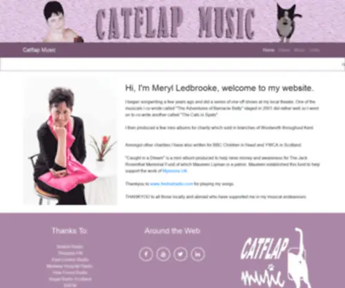 Catflapmusic.org(Catflap Music Meryl Ledbrooke Songwriter Kent) Screenshot