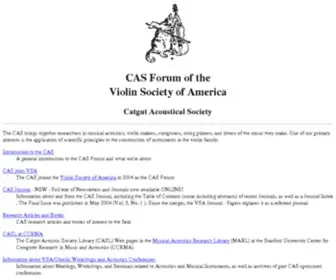 Catgutacoustical.org(CAS Forum) Screenshot