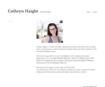 Cathaightwrites.com(Writing Portfolio) Screenshot