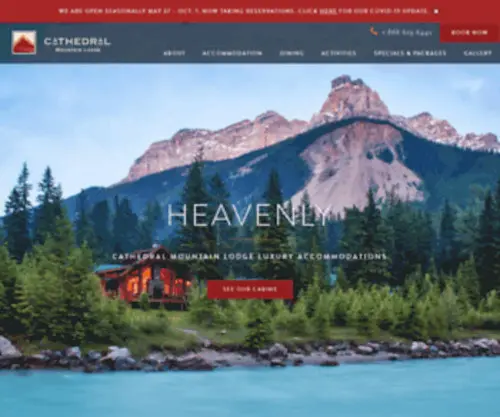 Cathedralmountainlodge.com(Canadian Rockies Luxury Log Cabins) Screenshot