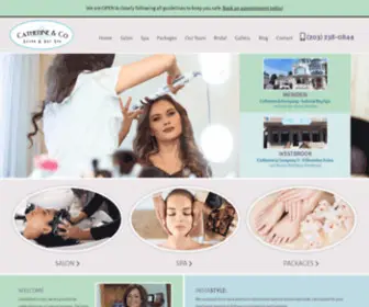 Catherineandcosalon.com(Hair Salon & Day Spa CT) Screenshot