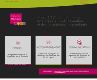 Catherinemahious.com(Conseil et accompagnement des organismes de formation et des formateurs indépendants) Screenshot