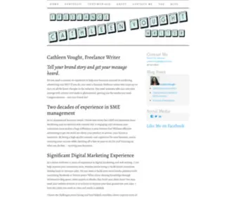 Cathleenvought.com(Tell your brand story and get your message heard) Screenshot