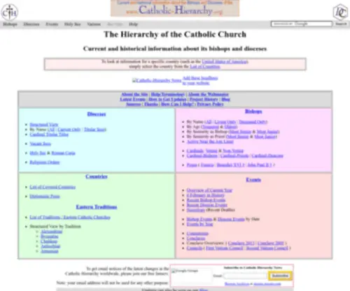 Catholic-Hierarchy.org(Its Bishops and Dioceses) Screenshot