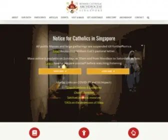 Catholic.sg(The Official Website of the Roman Catholic Archdiocese of Singapore) Screenshot