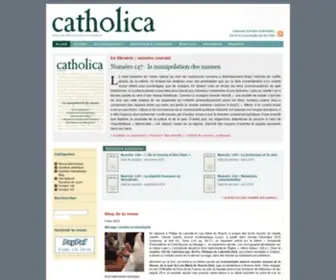 Catholica.presse.fr(Revue Catholica) Screenshot