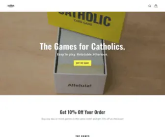 Catholiccardgame.com(Many Catholics have a hard time building community. The Catholic Card Game) Screenshot